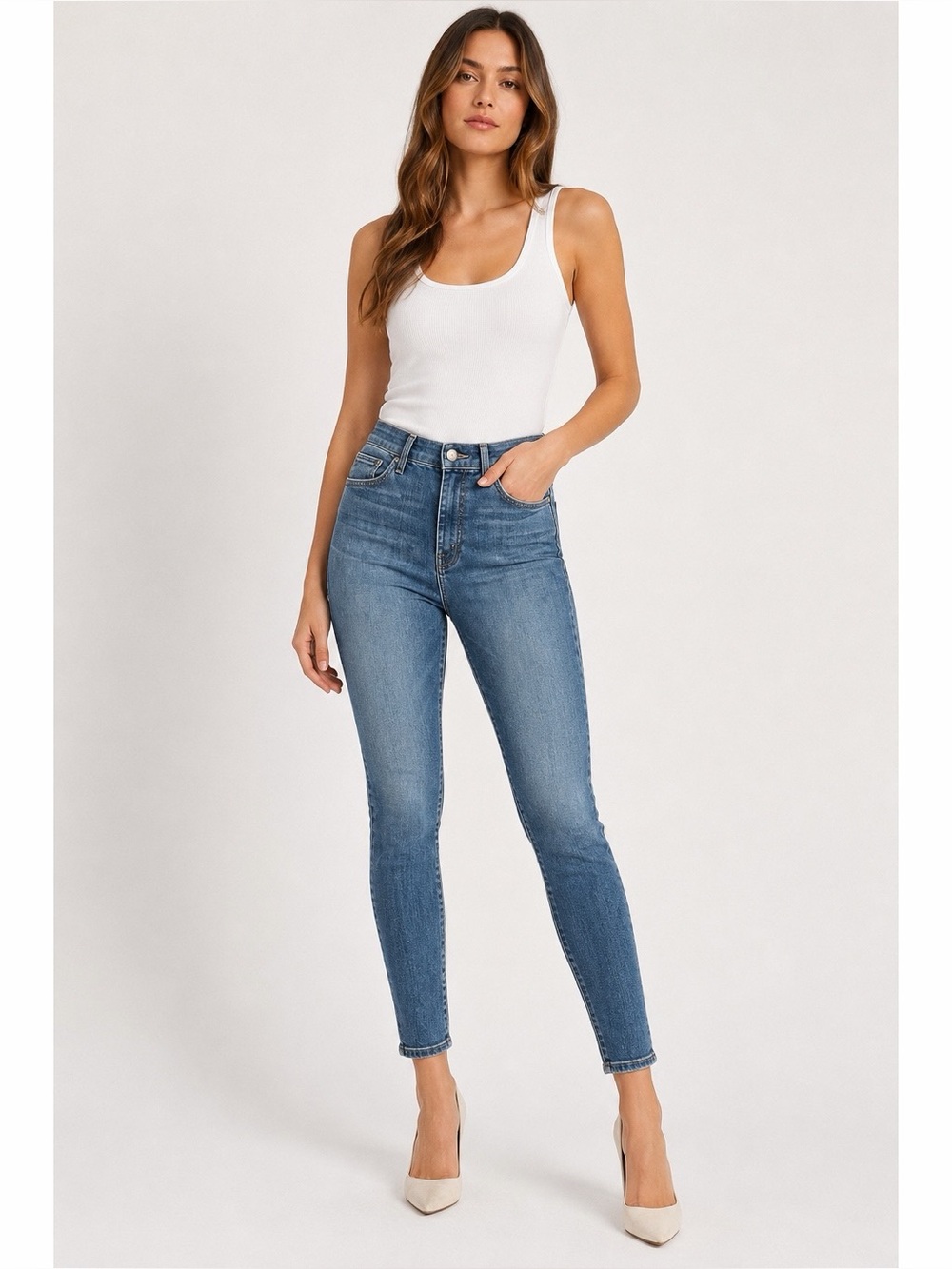 Mother High Waisted Looker Ride A Dark Horse High Rise Skinny Jeans Size 27